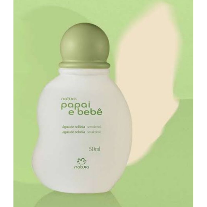 Água de Colônia Natura Papai e Bebê com fragrância suave e refrescante.