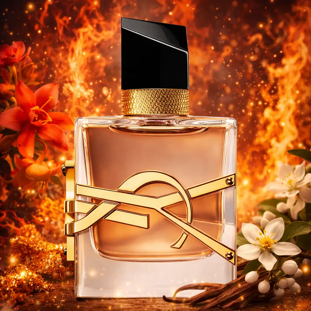 Perfume Yves Saint Laurent Libre Flowers & Flames entre os perfumes femininos do Awards 2025
