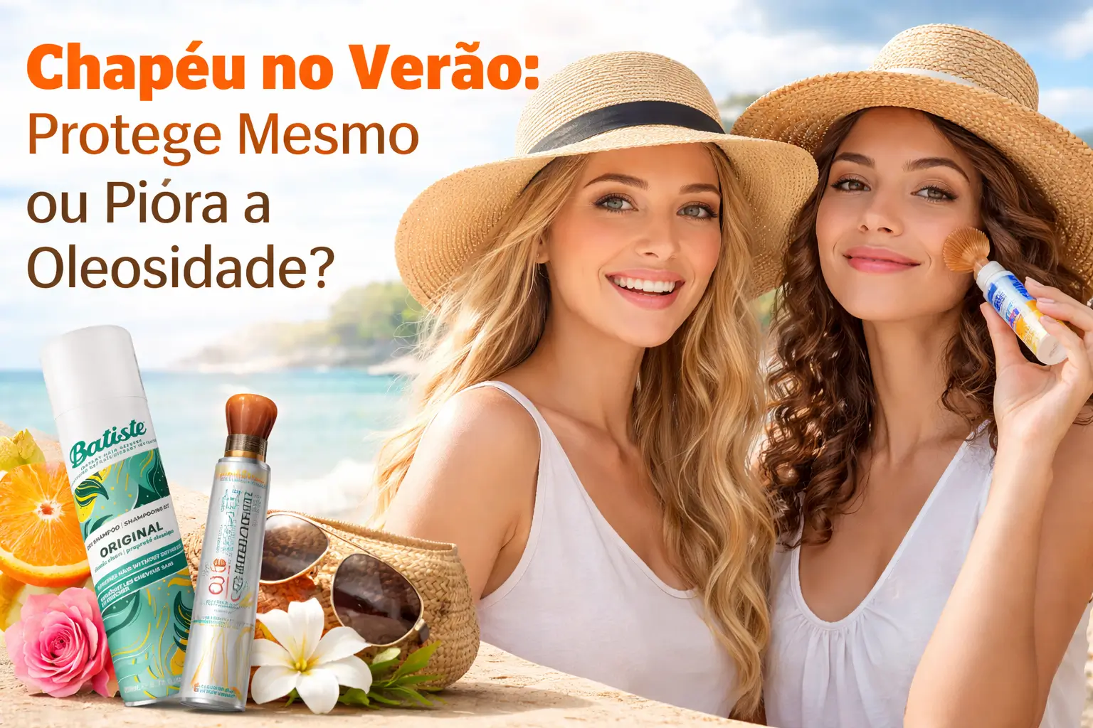 Chapéu no verão como proteção contra o sol e seus efeitos na oleosidade do cabelo