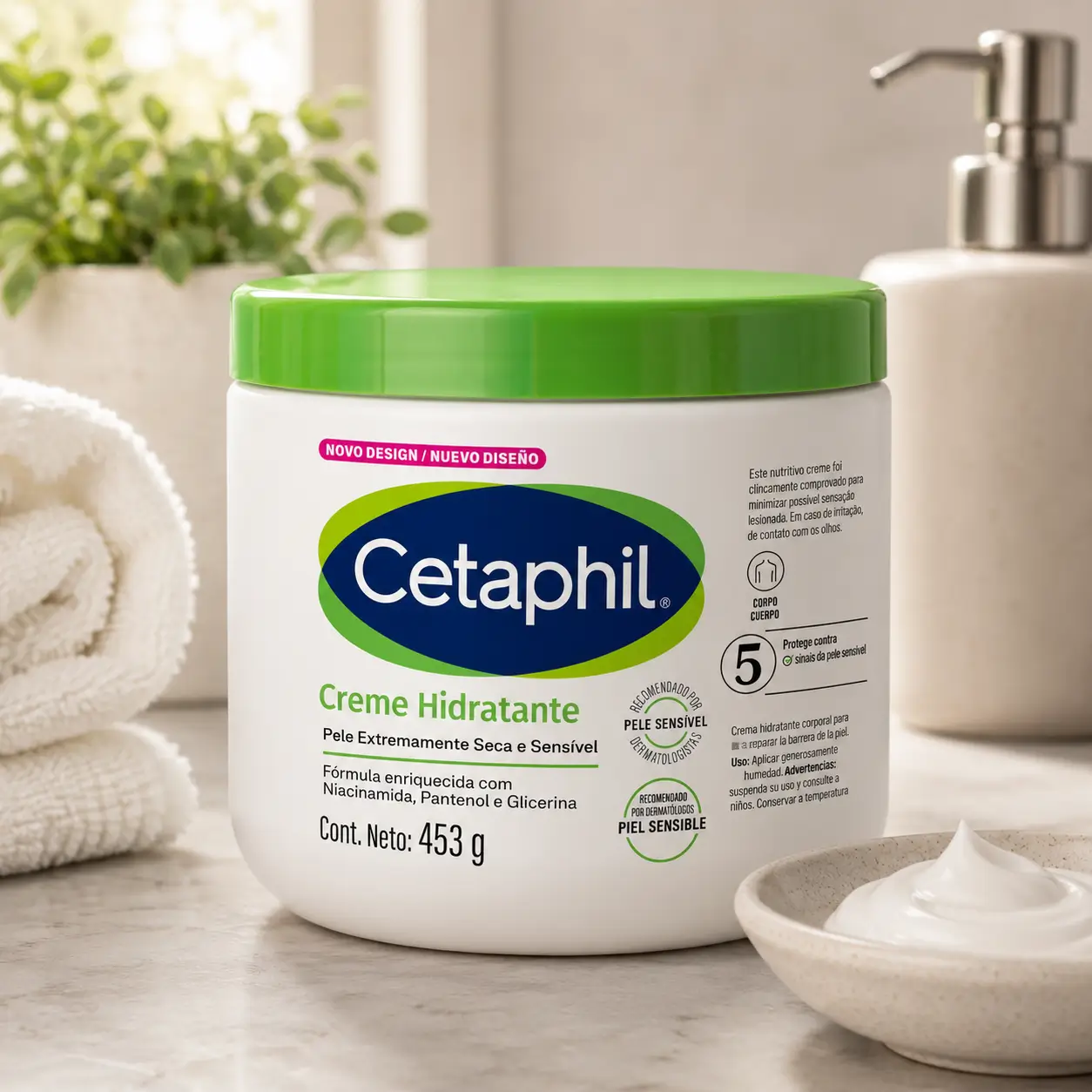 Melhor hidratante corporal para o inverno Cetaphil creme hidratante para pele seca e sensível em ambiente aconchegante