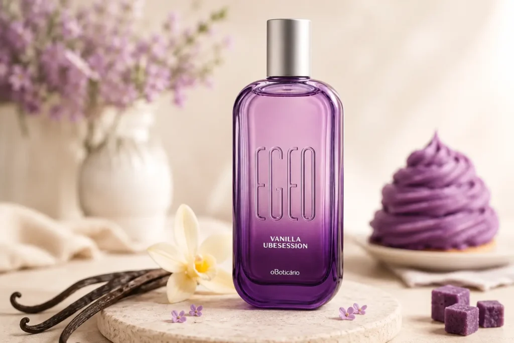 Egeo Vanilla Ubesession com baunilha e ube em destaque
