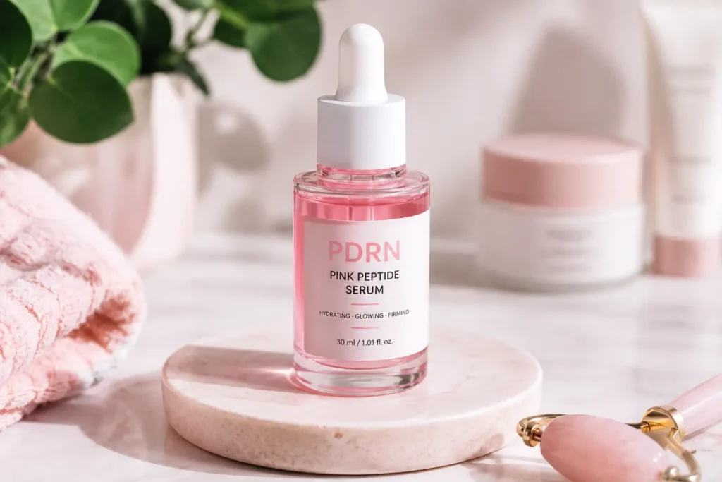 PDRN Medicube Pink Peptide Serum em rotina de skincare