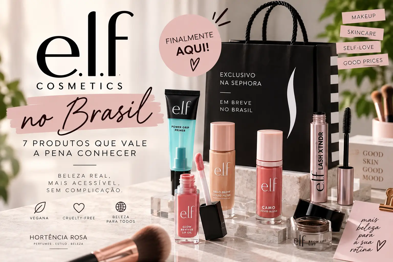 e.l.f. Cosmetics no Brasil com produtos de maquiagem da marca
